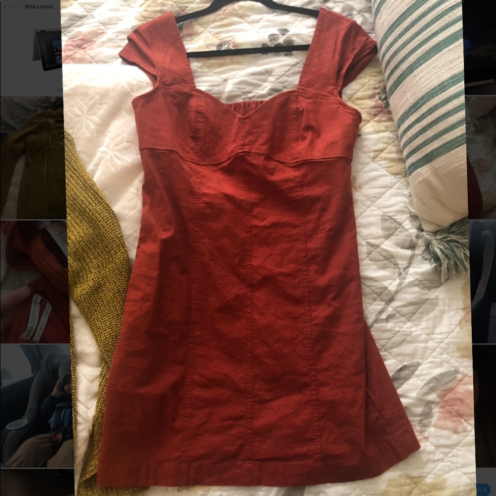 Terra Cott Linen Dress NWT